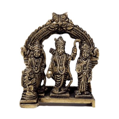 4 Inch Ram Darbar (Ram, Sta, Laxman & Hanuman) Murti Idol Statue Sculpture